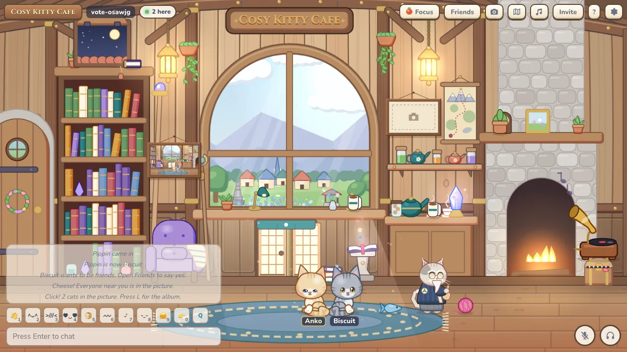 A photo hung in a frame on the tea house wall